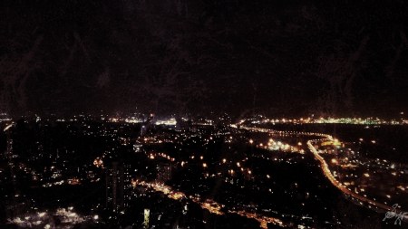 Mumbai Cityscape at night, Freeway