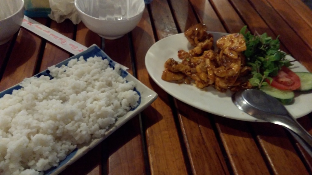Sticky Rice and sauted chicken, Hoi An
