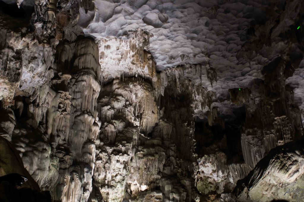 Limestone formations in the cave, Ha Long Bay, Vietnam